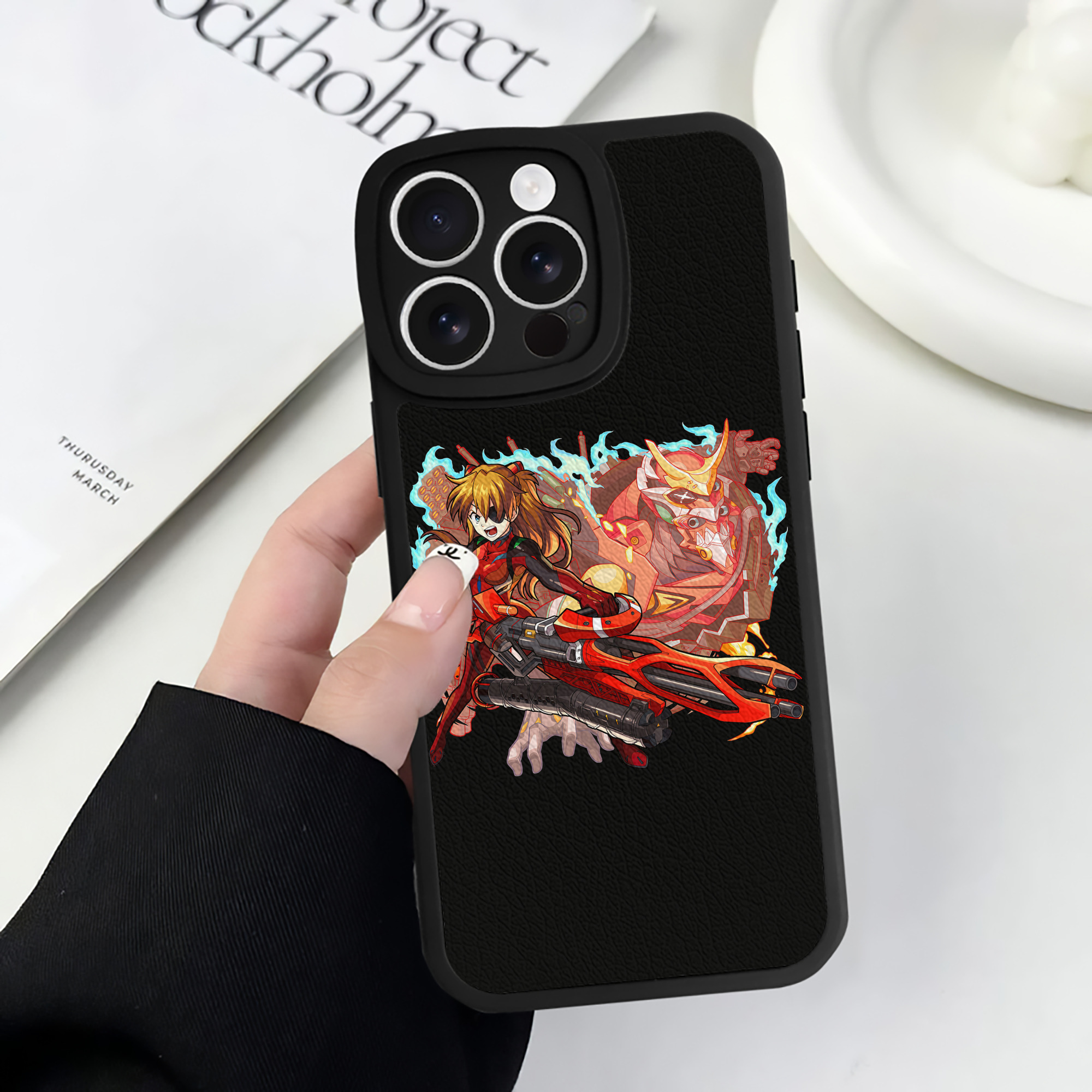 （画像用） EVA 新世紀エヴァンゲリオン 【iPhone 16シリーズ対応】シリコンスマホケース（レザー調） 材質：シリコン